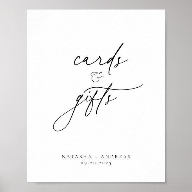 Zeitgenössische Minimalistische Karten Geschenke Poster (Vorne)