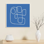 Zeitgenössische Minimalistische Linien Kunst Zeich Poster<br><div class="desc">Zeitgenössische Minimalistische Linien Kunst Zeichnend in Blue Wall Art Poster</div>