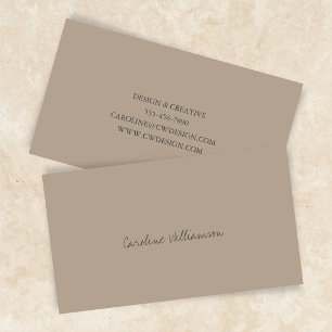 Zeitgenössische minimalistische Schriftart Name Ta Visitenkarte