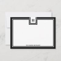 Zeitgenössische Monogramm fett-schwarze Grenzschic