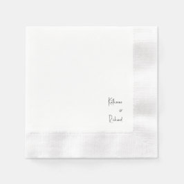 Zeitgenössische Namen von Schriftart, die hochgezi Serviette