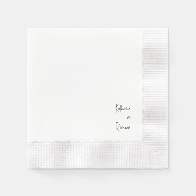 Zeitgenössische Namen von Schriftart, die hochgezi Serviette (Vorderseite)