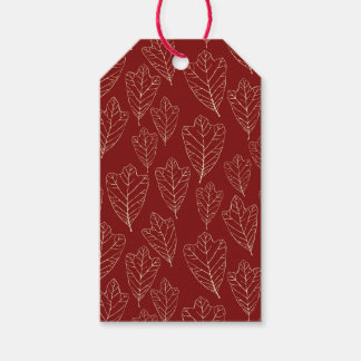 Zeitgenössische Oak-Blätter Gift-Tags Geschenkanhänger