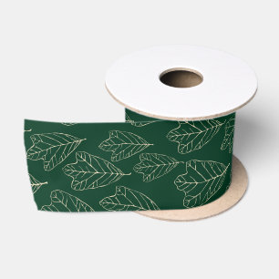 Zeitgenössische Oak-Blätter Muster Satin Ribbon Satinband