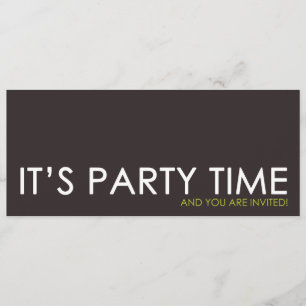 Zeitgenössische Party-Zeit-Geburtstags-Einladungen Einladung