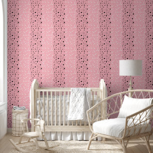 Zeitgenössische Polka Dots auf leicht rosa Texturi Tapete
