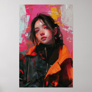 Zeitgenössische Portraitkunst   Modern Woman Pai Poster