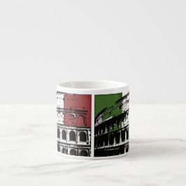 Zeitgenössische römische Kolosseum-Silhouette Espressotasse