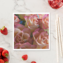 Zeitgenössische Rose Papier Napkins