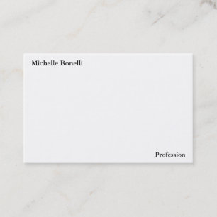 Zeitgenössische Schlichte Minimalistische Weiß-Mod Visitenkarte