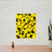 Zeitgenössische Sonnenblume Abstrakte Punkte Gelbe