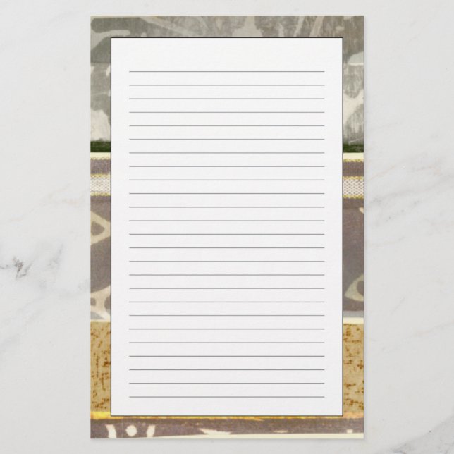 Zeitgenössische Stammes- Muster-Malerei Briefpapier (Vorderseite)