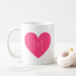 Zeitgenössische Tasse des Hot-Pink-Herzens