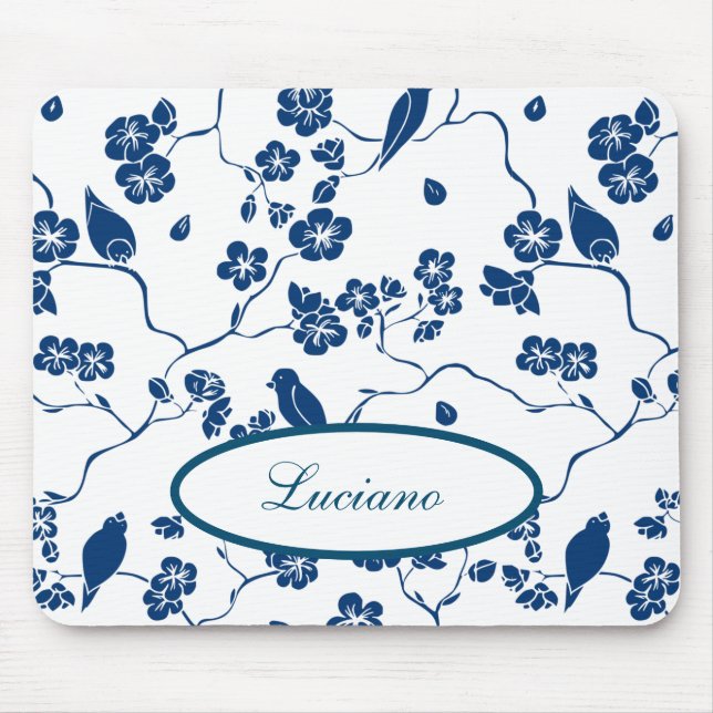Zeitgenössische Toilvögel & Florals Mousepad (Vorne)