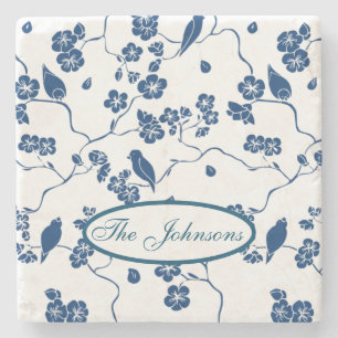Zeitgenössische Toilvögel & Florals Stone Unterset Steinuntersetzer