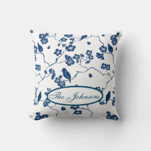 Zeitgenössische Toilvögel und Florals-Kissen Kissen