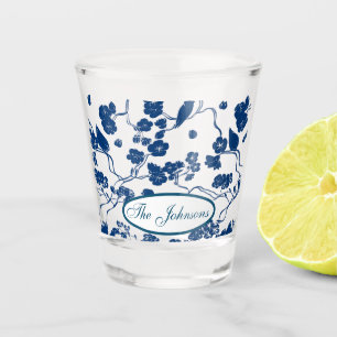 Zeitgenössische Toilvögel und Florals-Schießglas Schnapsglas