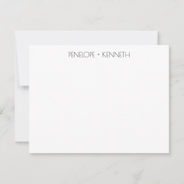 Zeitgenössische Typografie - Minimalistischer Coup Mitteilungskarte (Vorderseite)