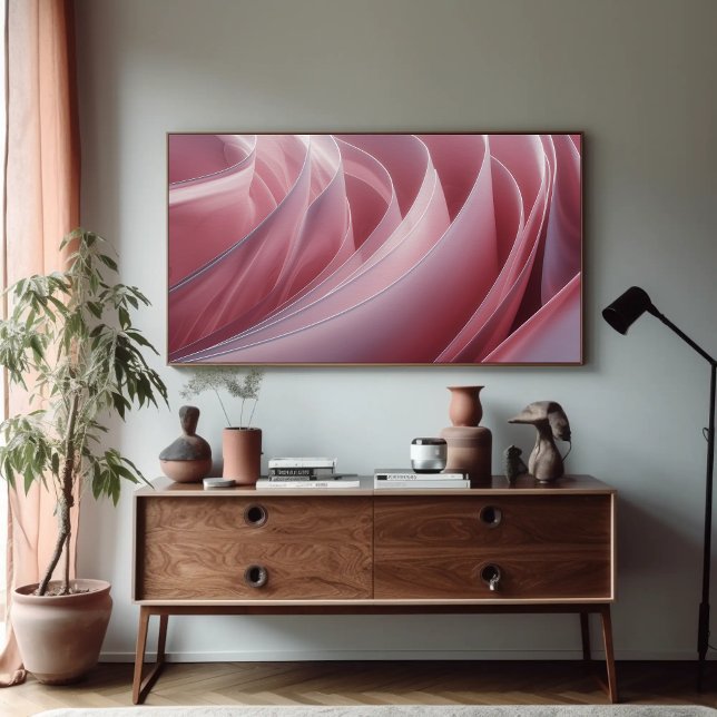 Zeitgenössische Wavy-Formen Alle Farbtöne Rosa Poster (Von Creator hochgeladen)