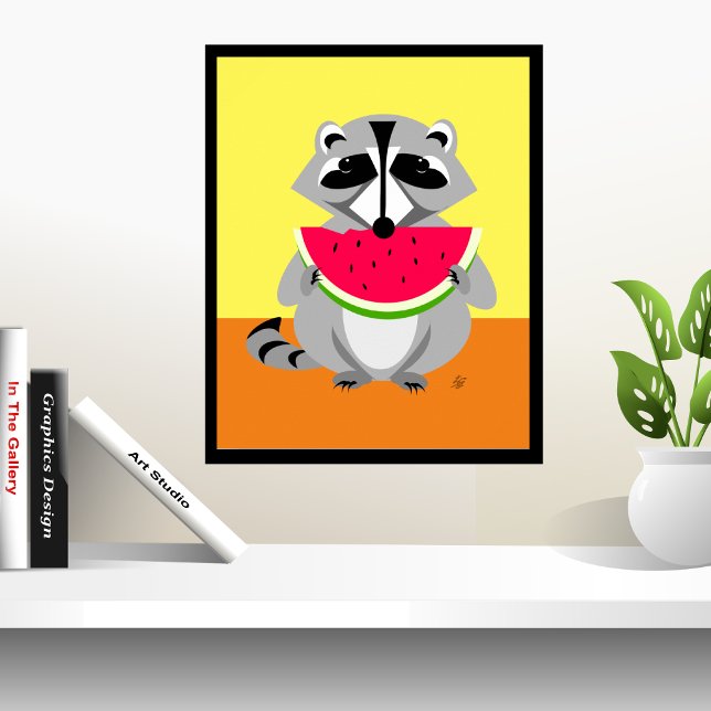 Zeitgenössische Wildnis Raccoon Kunst Poster (Von Creator hochgeladen)