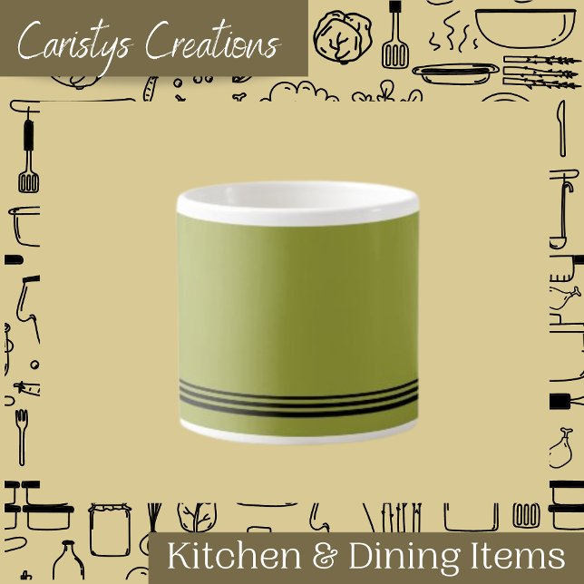 Zeitgenössischer Avacado mit Stripes Espresso Tass Espressotasse (Von Creator hochgeladen)