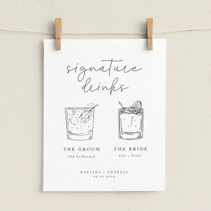 Zeitgenössischer Chic Minimalistische Signature Dr Poster