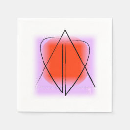 Zeitgenössischer David/Heart Paper Cocktail Serviette