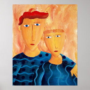 Zeitgenössischer Druck der Brüder - Fine Art Poster