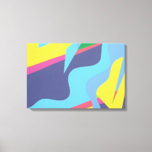 Zeitgenössischer lebendiger abstrakter Kunstprint Leinwanddruck