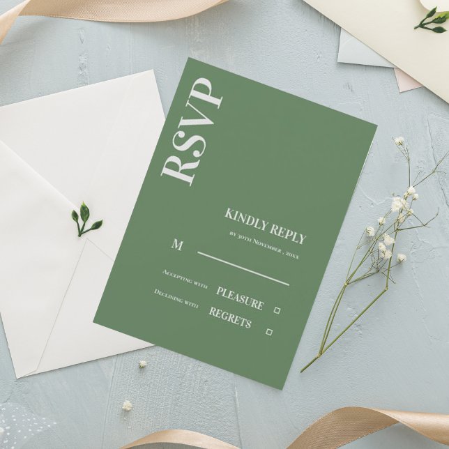 Zeitgenössischer Minimalistisch Sage Green Wedding (Von Creator hochgeladen)
