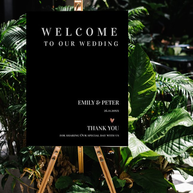 Zeitgenössischer Schwarz-weißer Empfang zu unserer Poster (Von Creator hochgeladen)