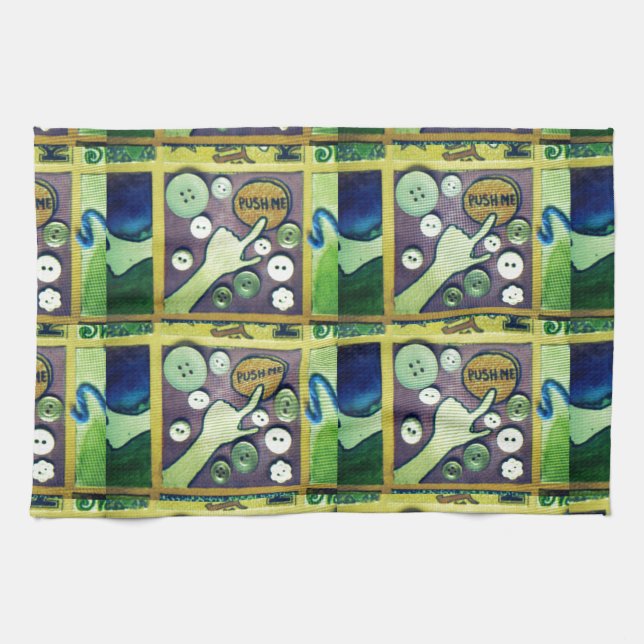 Zeitgenössischer Spaß Mosaikkunst Print - Eine spi Küchentuch (Horizontal)