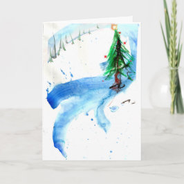 Zeitgenössischer Weihnachtsbaum im Treppenmeer Karte