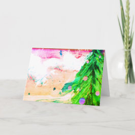 Zeitgenössischer Weihnachtsbaum Karte