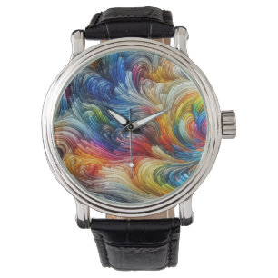 Zeitgenössisches Abstraktes Funkspektrum Armbanduhr
