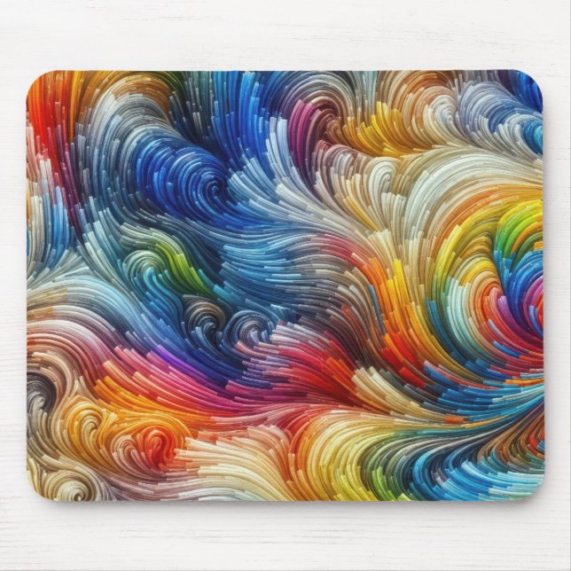 Zeitgenössisches Abstraktes Funkspektrum Mousepad (Vorne)