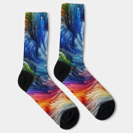 Zeitgenössisches Abstraktes Funkspektrum Socken