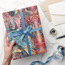 Zeitgenössisches abstraktes Kunst-Geschenkpapier