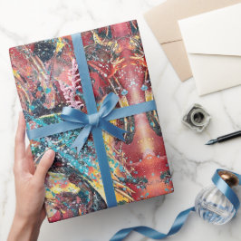 Zeitgenössisches abstraktes Kunst-Geschenkpapier Geschenkpapier