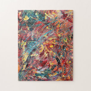 Zeitgenössisches abstraktes Kunstpuzzle