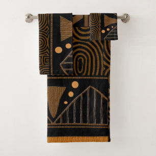 Zeitgenössisches afrozentrisches Design Badhandtuch Set