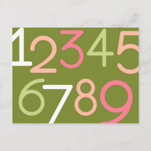 Zeitgenössisches Baby   Nummern II Postkarte