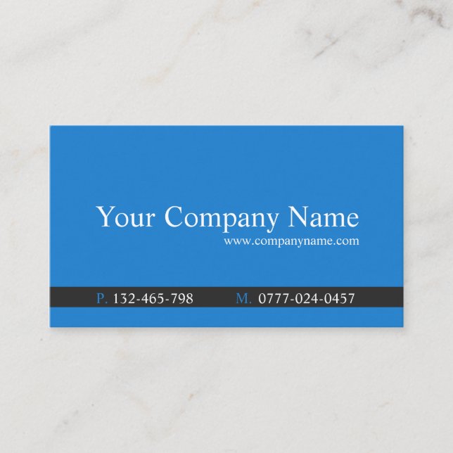 Zeitgenössisches Blau und Grau - Visitenkarte (Vorderseite)