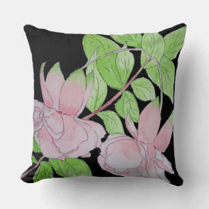 zeitgenössisches Blumendesign mit rosa Blume Kissen