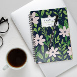 Zeitgenössisches Blumenmuster Personalisiert Planer<br><div class="desc">Zeitgenössisches Blumenmuster.</div>
