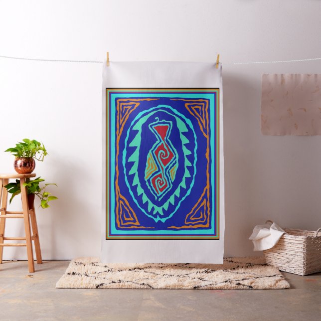 Zeitgenössisches buntes Fischgewebe Stoff (Beispiel)