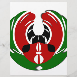 Zeitgenössisches Design Edgy Kenyan Flag Muster Ar