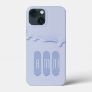 Zeitgenössisches dunkelblauer Anstrich-Monogramm Case-Mate iPhone Hülle