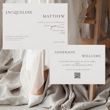 Zeitgenössisches Forever You Beige QR Code Hochzei