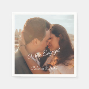 Zeitgenössisches Foto-Engagement-Party-Papier Neap Serviette